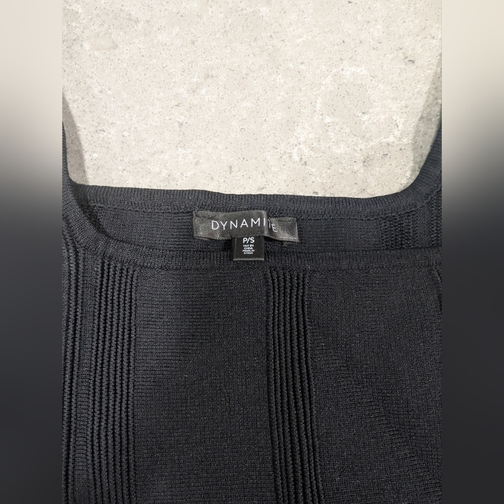 Dynamite Black Ribbed Tank Top - Picture 2 of 5